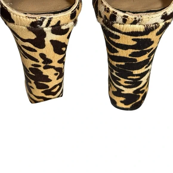 Joe’s Leopard Print Block Heel Mules Women’s Size 7 - Picture 4 of 8